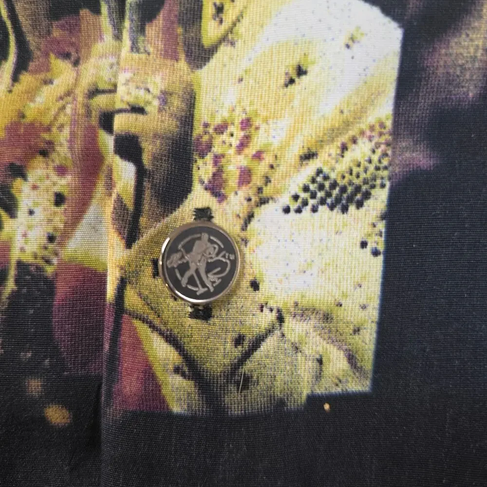 Dragonfly Multicolor Large Casual SS Shirt Elvis Presley Polyester XLarge - Picture 9 of 10